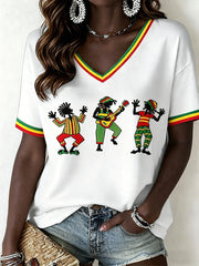 Women's Reggae V-Neck T-Shirt