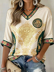 Women's Mexico Football Lover Art Printed T-shirt