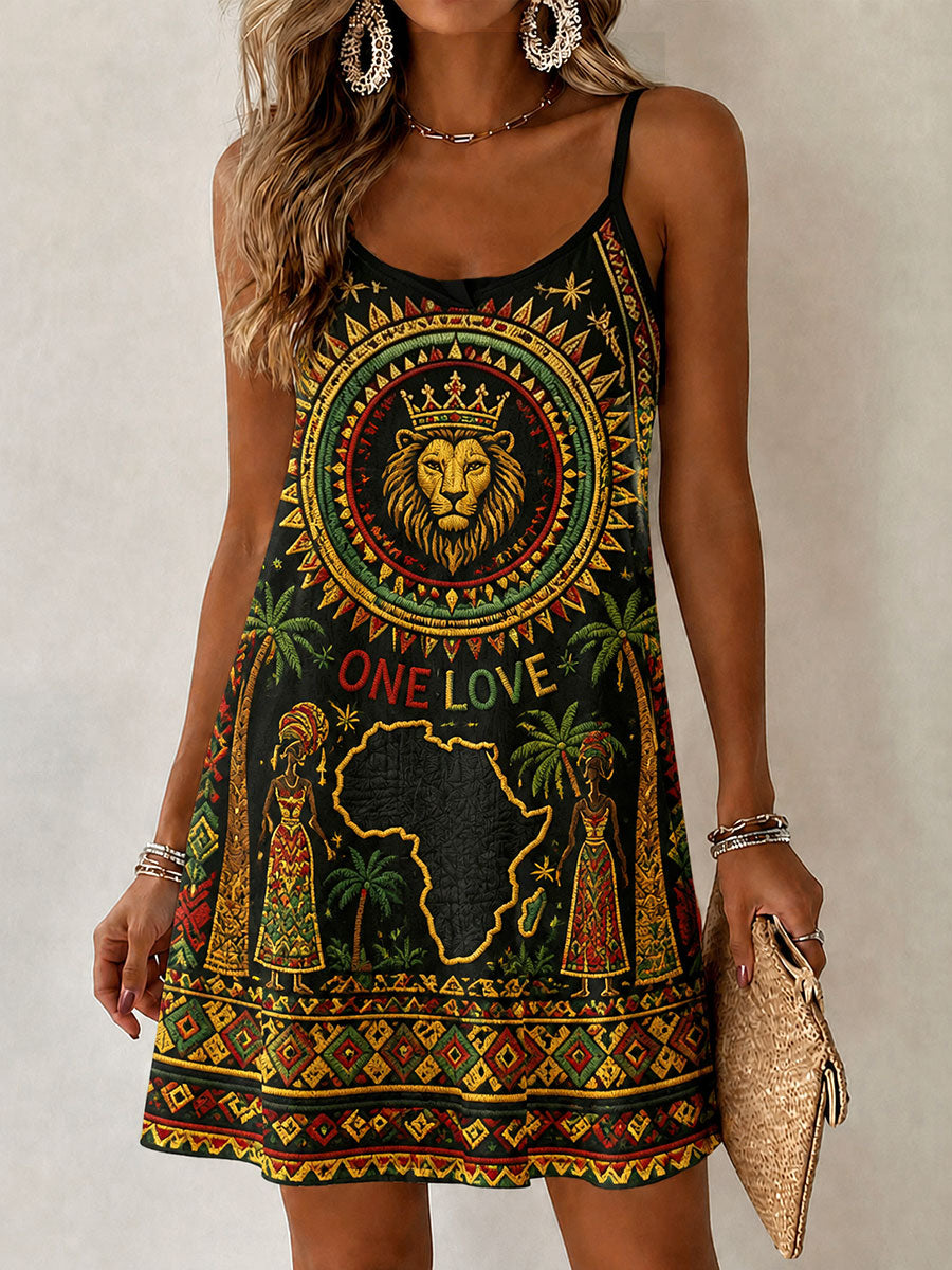 Women's Reggae Casual Printed Dress