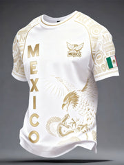 Men's Mexico Football Lover Printed T-shirt