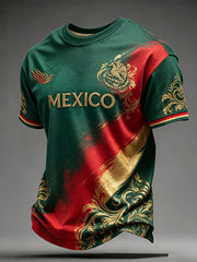Men's Mexico Football Lover Printed T-shirt