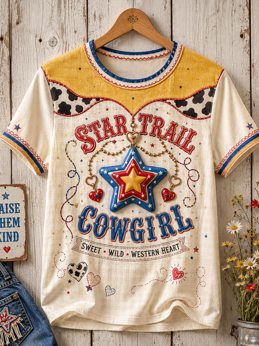 Women's I knew You Country Music Lover Printed Linen T-shirt