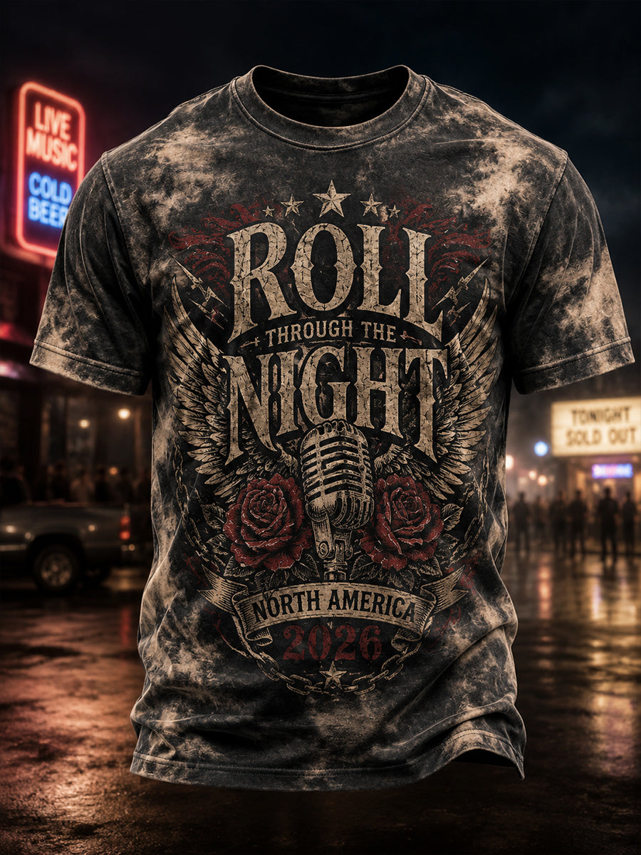 Men's Country Rock Tour 2026 Graphic T-Shirt