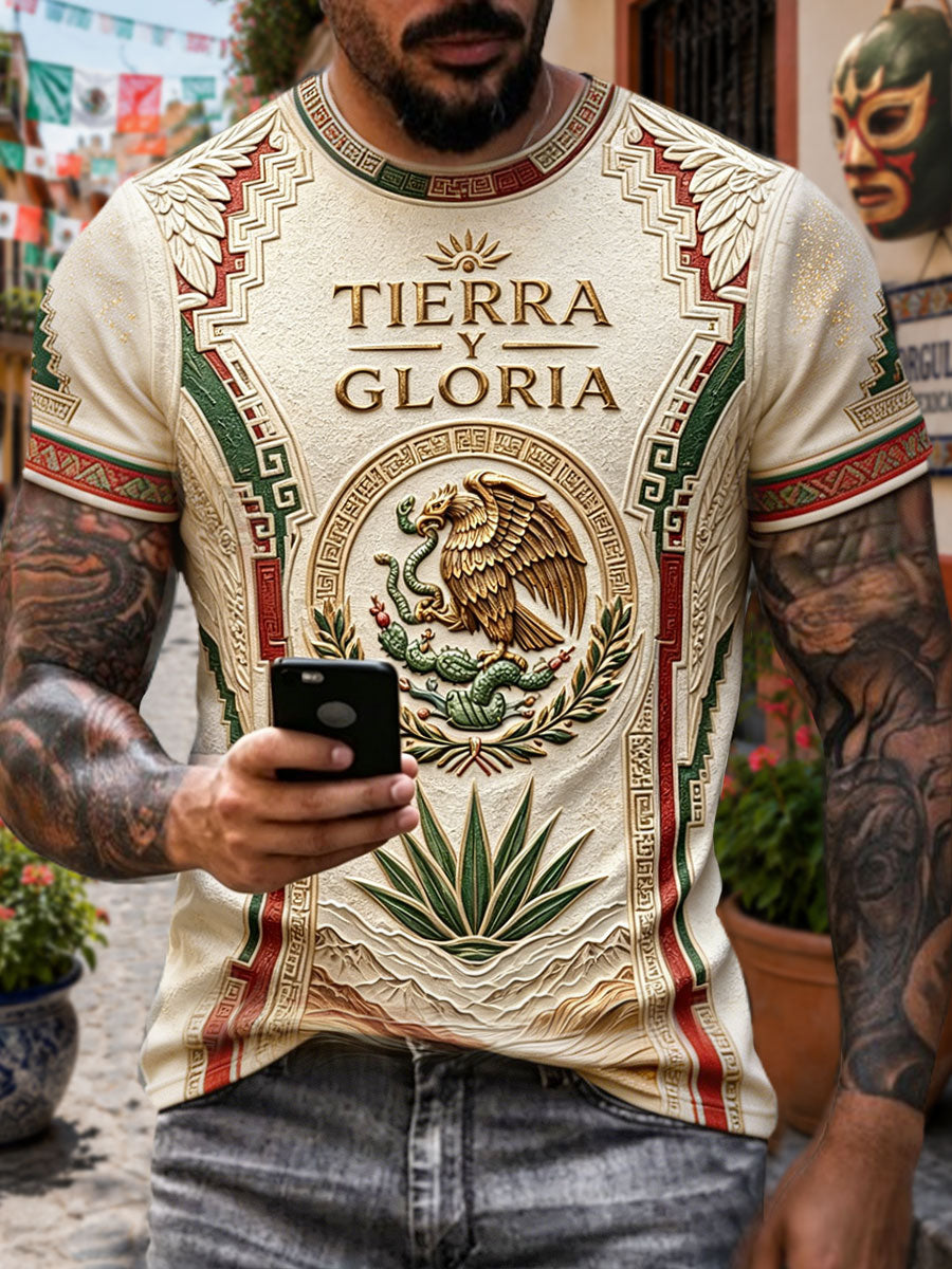 Men's Mexico Pride Art Printed T-shirt