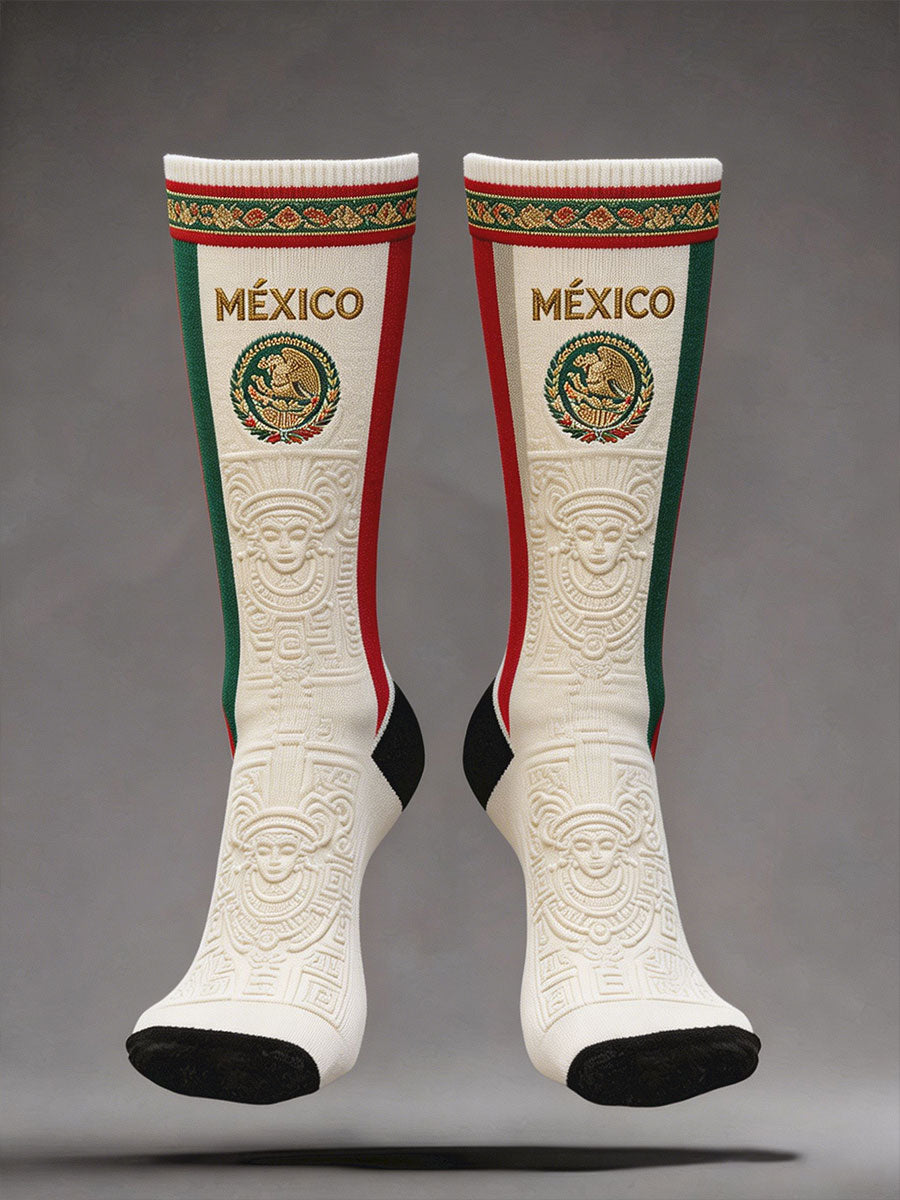 Unisex Mexico Football Lover Art Printed Socks