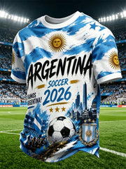 Men's Argentina Football Short Sleeve T-shirt