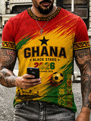 Men's 2026 Ghana Football Style T-shirt