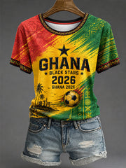 Women's 2026 Ghana Football Style T-shirt