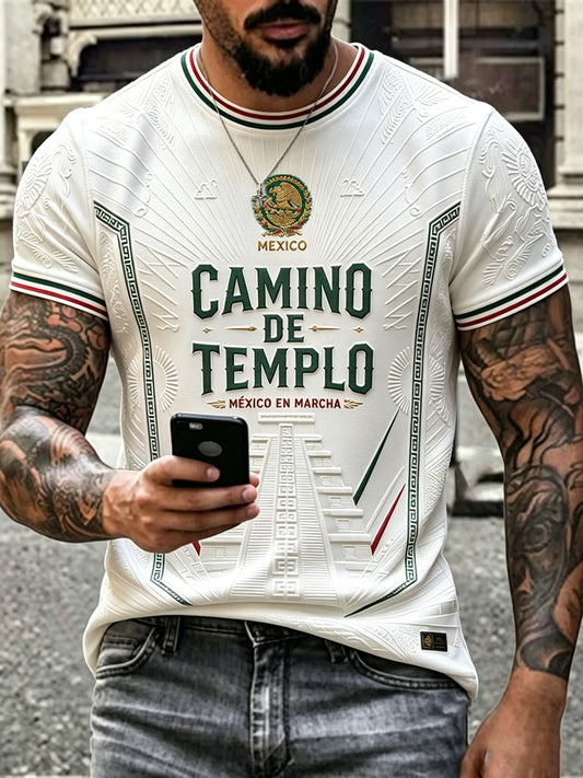 Men's Mexico Pride Art Printed T-shirt