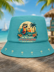 Unisex I'm Retired It's 5 O'clock Everywhere Parrot Print Casual Hat