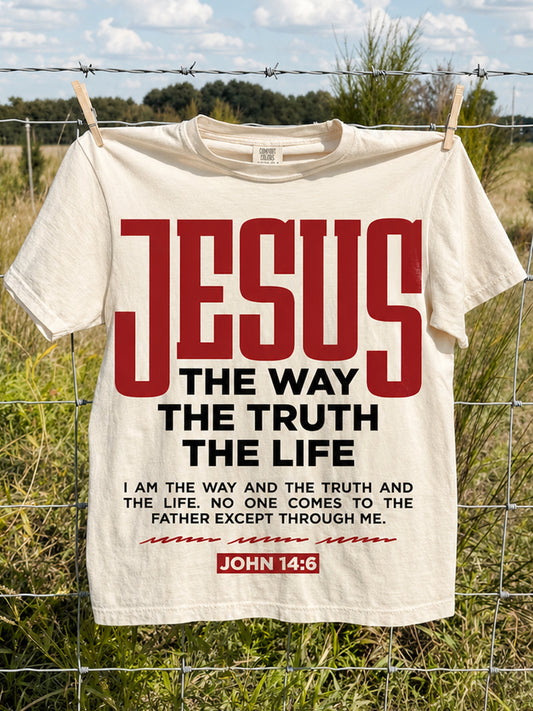 Men's Christian Jesus is The Way  Short Sleeve T-shirt