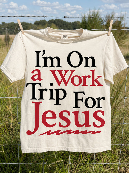 Men's Christian Work Trip For Jesus Short Sleeve T-shirt