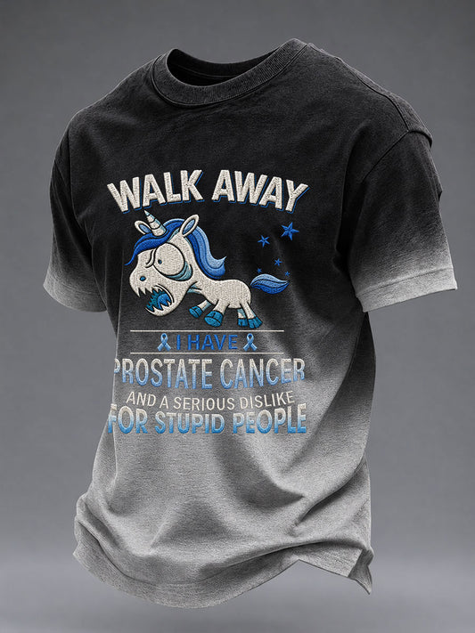 Men's Prostate Cancer Awareness Printed Casual T-Shirt