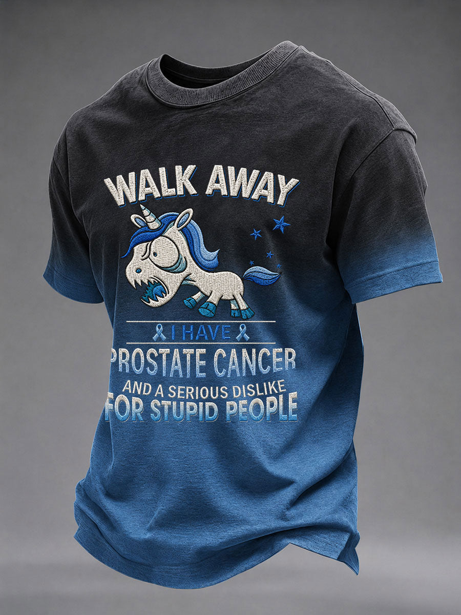 Men's Prostate Cancer Awareness Printed Casual T-Shirt