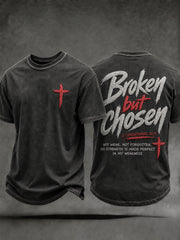Men's Christian Broken But Chosen Cross Short Sleeve  T-shirt
