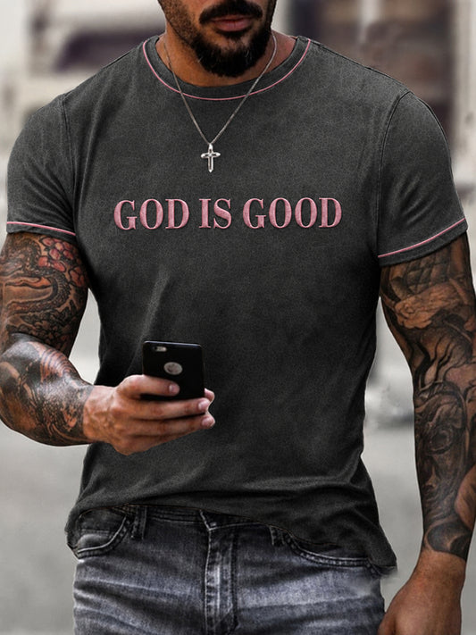 Men's Christian God Is Good Short Sleeve T-shirt