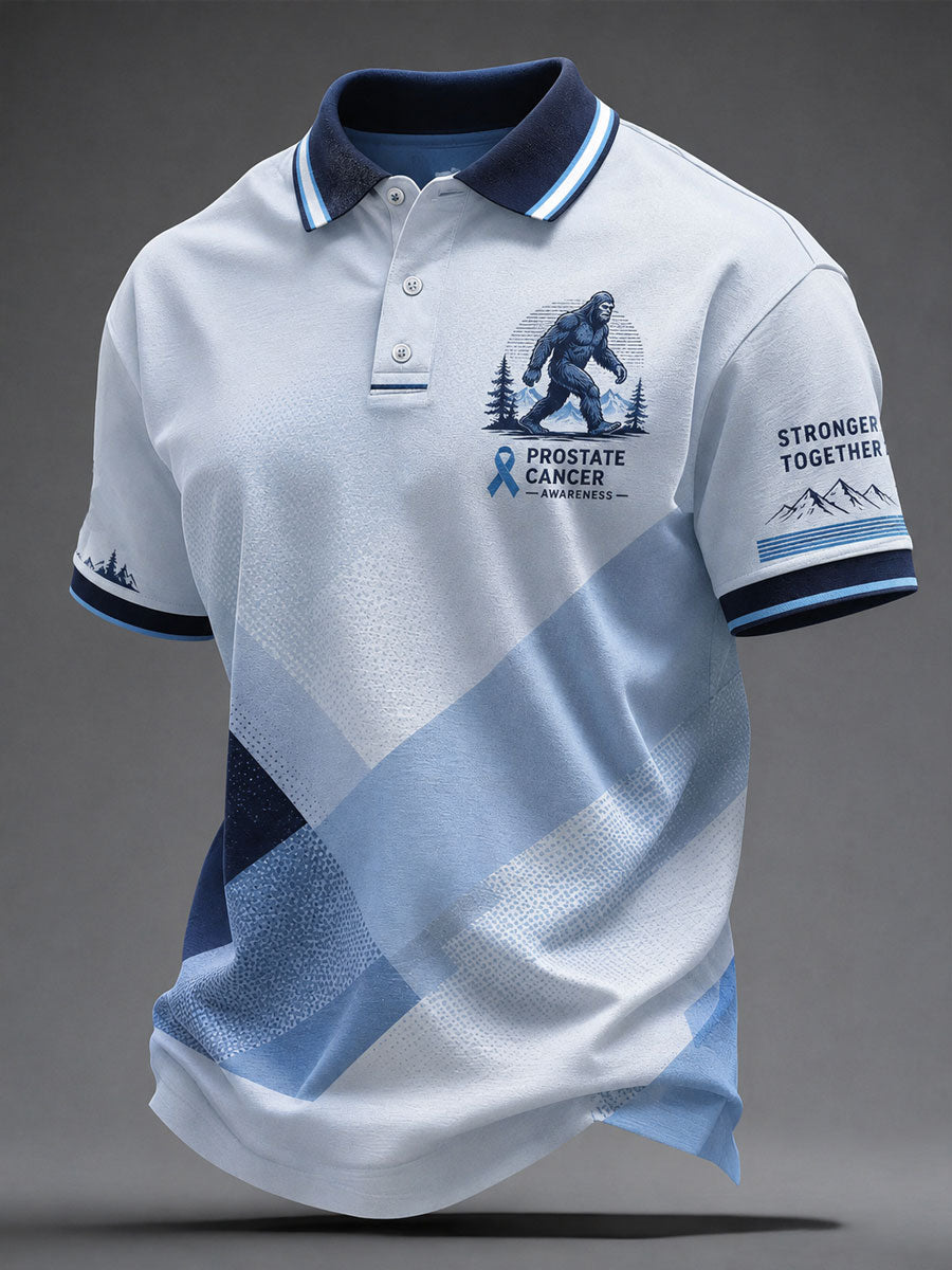 Men's Prostate Cancer Awareness Printed Casual Top