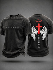 Men's “Yeshua”Christian Faith Printed Casual T-Shirt