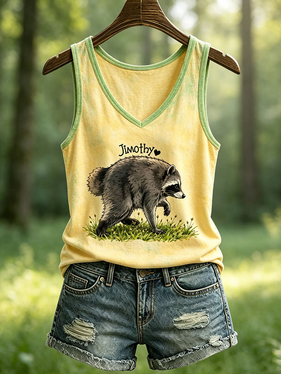 Women's Jimothy Raccoon Tank Top