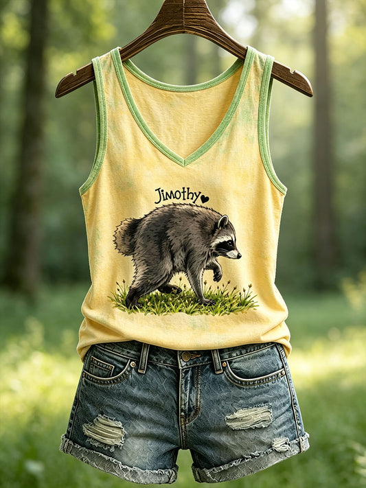Women's Jimothy Raccoon Tank Top