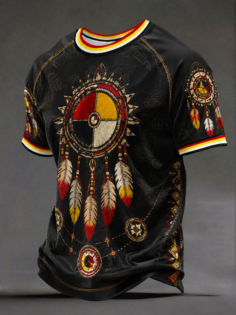 Men's Native Medicine Wheel Dreamcatcher T-Shirts