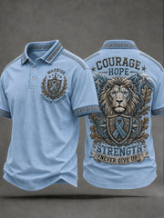 Men's Prostate Cancer Awareness Printed Casual Top