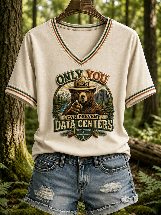 Women's Only You Can Prevent Ai Data Centers Print T-shirt