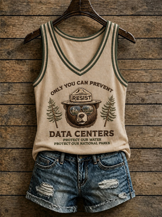 Women's Only You Can Prevent Ai Data Centers Print Tank Top