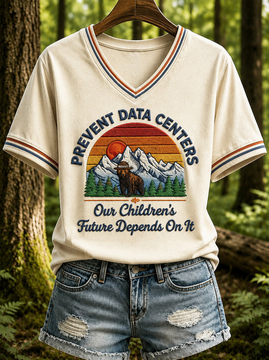 Women's Only You Can Prevent Ai Data Centers Print T-shirt