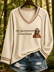 Women's Only You Can Prevent Ai Data Centers Print Long Sleeve T-Shirt