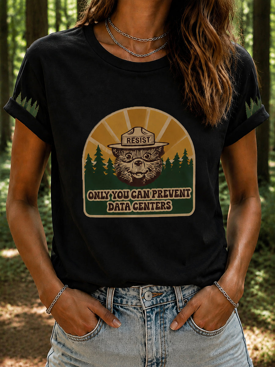 Women's Only You Can Prevent Ai Data Centers Print T-shirt