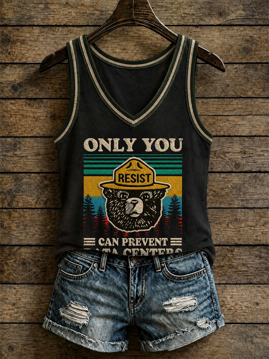 Women's Only You Can Prevent Ai Data Centers Print Tank Top