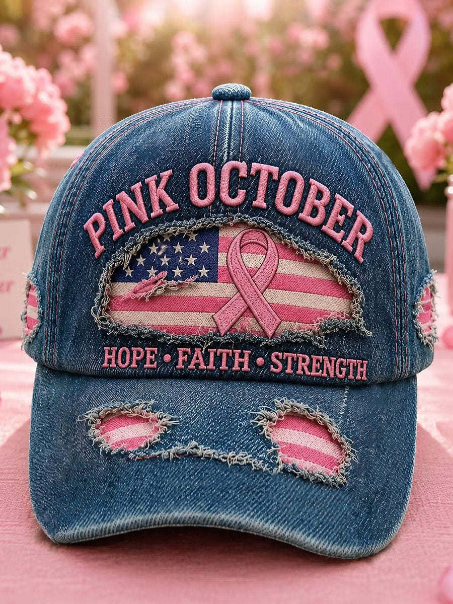 Breast Cancer Awareness Printed Casual Unisex Cap