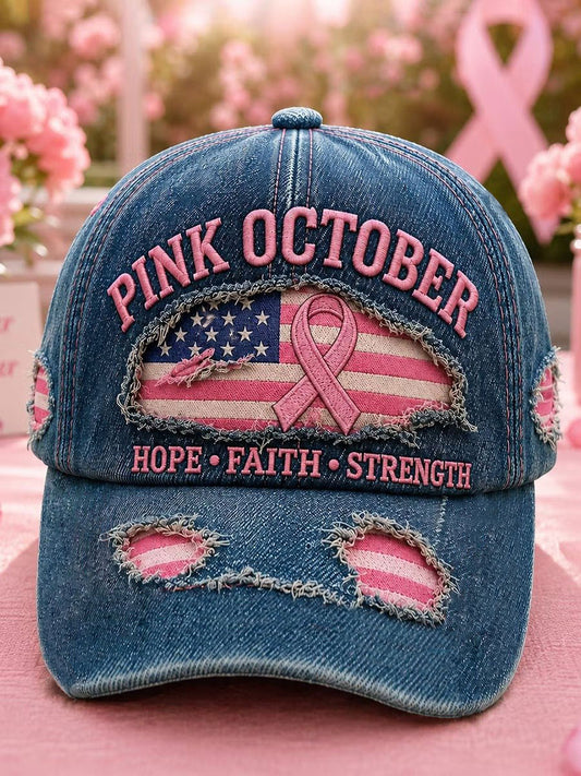 Breast Cancer Awareness Printed Casual Unisex Cap