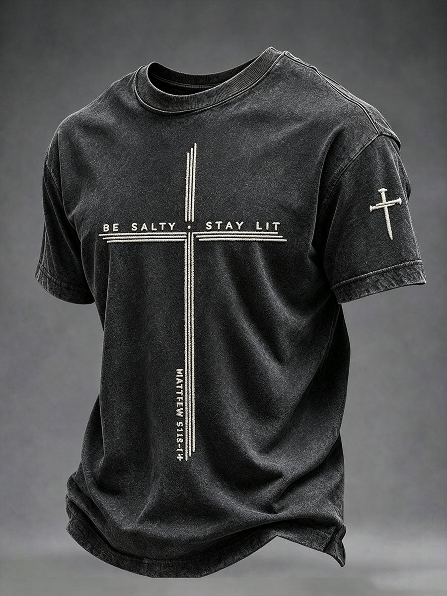 Men's Be Salty Stay Lit Short Sleeves T-shirt