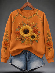 Women's Autumn Art Print Sweatshirt