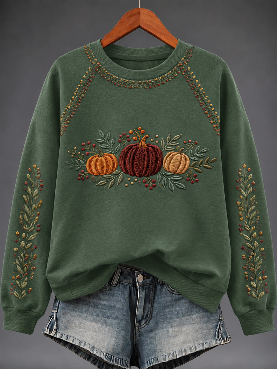Women's Autumn Art Print Sweatshirt