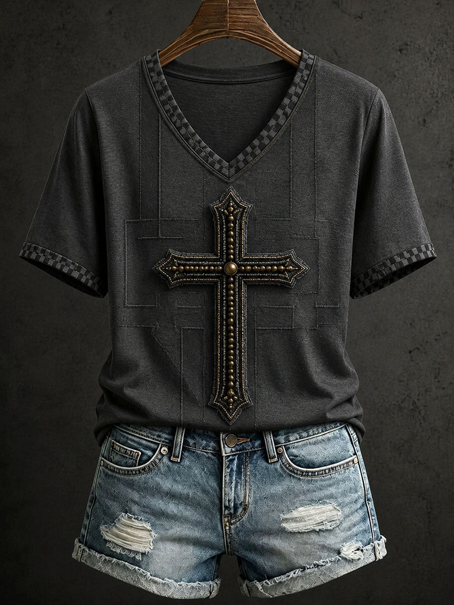Women's Christian Cross Art T-Shirt