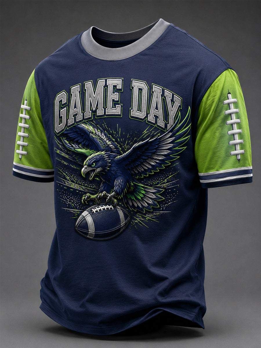 Men's Football Gameday Gift For Football Fans Casual Tee