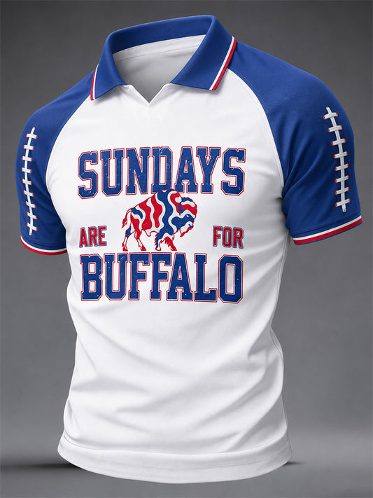 Men's Football Lover Buffalo Print Tee