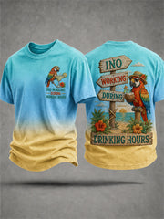 Men's No Working During Drinking Hours Print Casual Tee