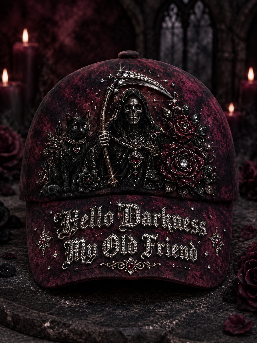 Unisex Hello Darkness My Old Friend Print Cap
