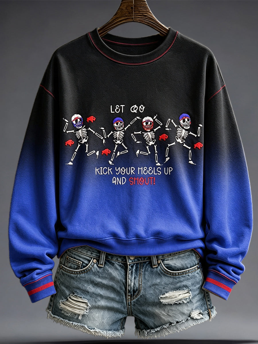 Women's Football Lover Bulls BUF Art Printed Sweatshirt