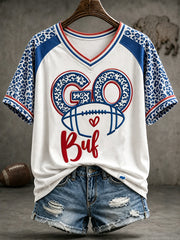 Women's Football Lover Bulls BUF Art Printed T-shirt