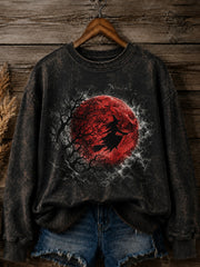 Women's Halloween Printed Sweatshirt