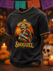 Men's Day Of The Dead Print Casual Tee