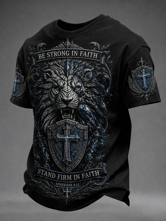 Men's Christian Be Strong In Faith Short Sleeve T-Shirt