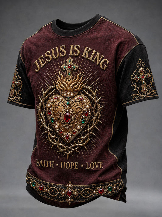 Men's Christian Jesus Is King Short-Sleeve T-Shirt