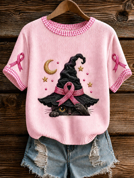 Women's Breast Cancer Awareness Magic Hat Short-Sleeve T-Shirt
