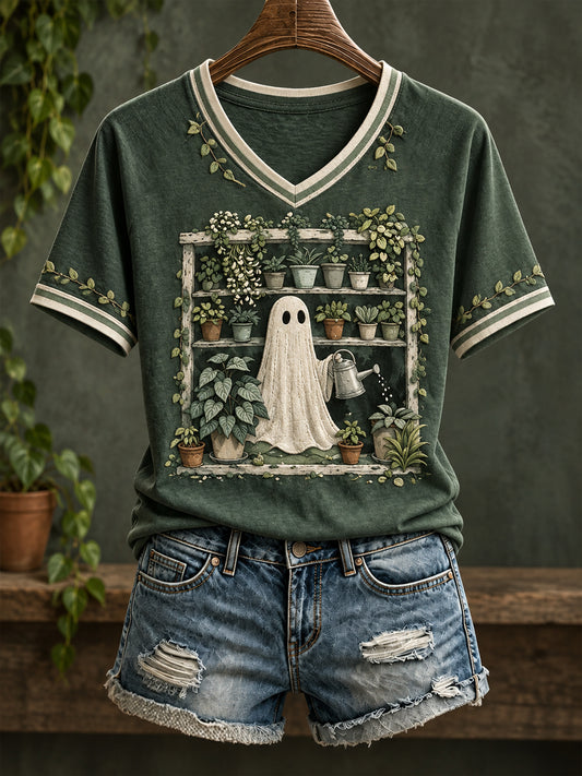 Women's Plants Lover Art Printed T-shirt